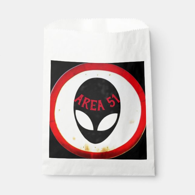Bolsa De Papel Área Guay 51 Carretera Alien-Head Rótulo Rojo Blan (Anverso)