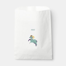 Bolsa De Papel Aries rosa, zodiaco, impresión de signo zodiacal