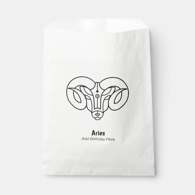 Bolsa De Papel Aries the ram personalized zodiac (Anverso)