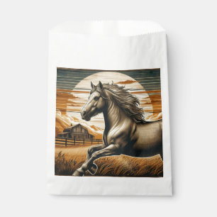 Bolsa De Papel Arroz/caballo vintage/occidente