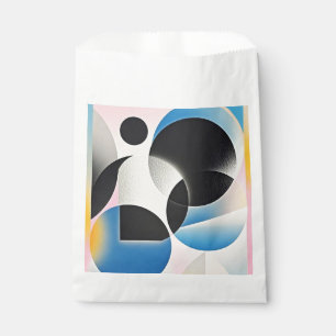 Bolsa De Papel Arte abstracto geométrico vibrante y caprichoso