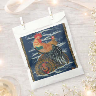 Bolsa De Papel Arte Antiguo de Gallo Gallina Dragón Japonés