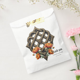 Bolsa De Papel Arte celta y esplendor floral en tonos cálidos.