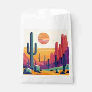 Bolsa De Papel Arte colorido del desierto del sudoeste