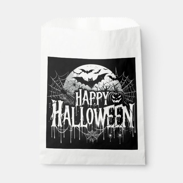 Bolsa De Papel Arte de Halloween feliz (Anverso)
