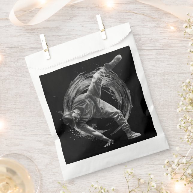 Bolsa De Papel Arte de movimiento monocromo de estilo urbano (Cortado)