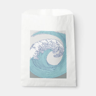 Bolsa De Papel Arte de olas de surf Ukiyo-e japonés vintage Costa