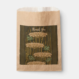 Bolsa De Papel Arte Deco Nenúfares Rústicos Agradecimiento