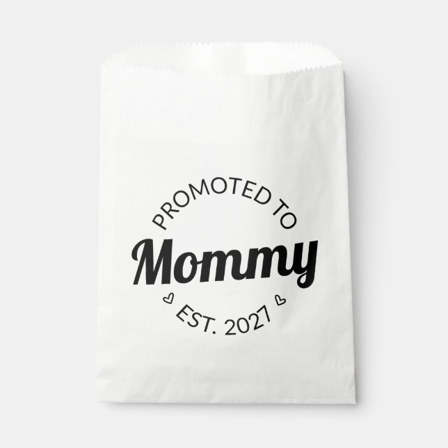 Bolsa De Papel Ascendida a Mamá desde 2027 Anuncio de Nueva Mamá  (Anverso)
