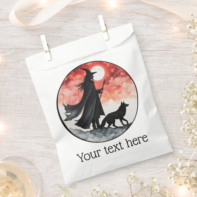 Bolsa De Papel Asistente con un lobo - Halloween Fan Fun 2 (Cortado)