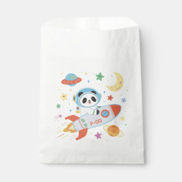 Bolsa De Papel astronauta azul y naranja Panda