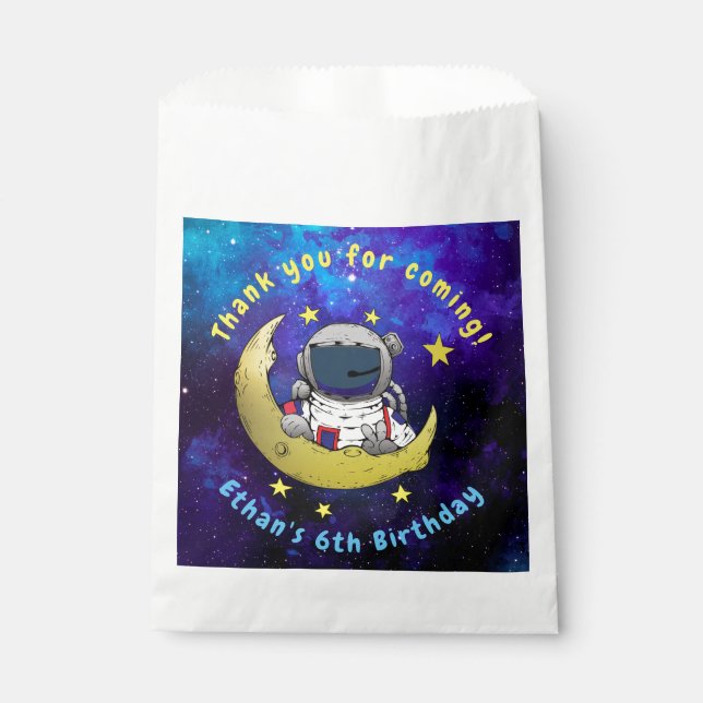 Bolsa De Papel Astronauta y luna (Anverso)