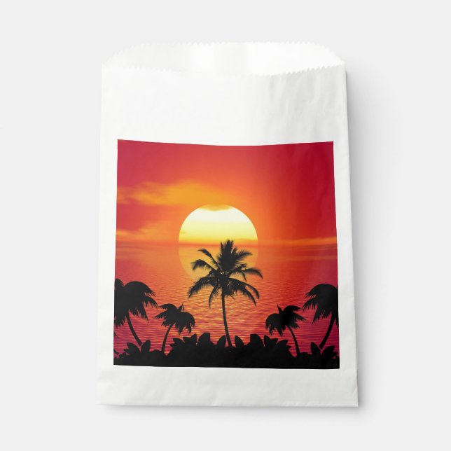 Bolsa De Papel Atardecer Tropical (Anverso)