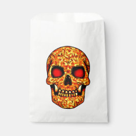 Bolsa De Papel Aterrador cráneo de Halloween con ojos rojos