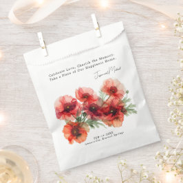 Bolsa De Papel Atesorar el Recuerdo Serenata de Pétalo Escarlata 