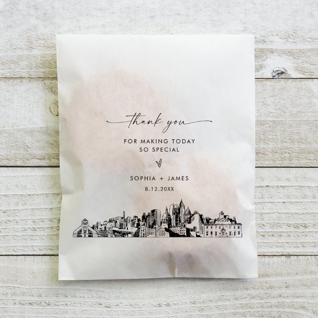 Bolsa De Papel Atlanta Skyline Boda Gracias Bags Favor (Subido por el creador)