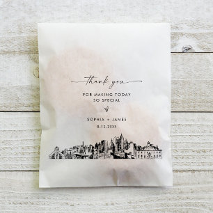 Bolsa De Papel Atlanta Skyline Boda Gracias Bags Favor