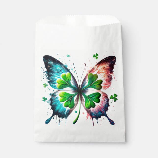 Bolsa De Papel Atrapado afortunado con mariposa (Anverso)