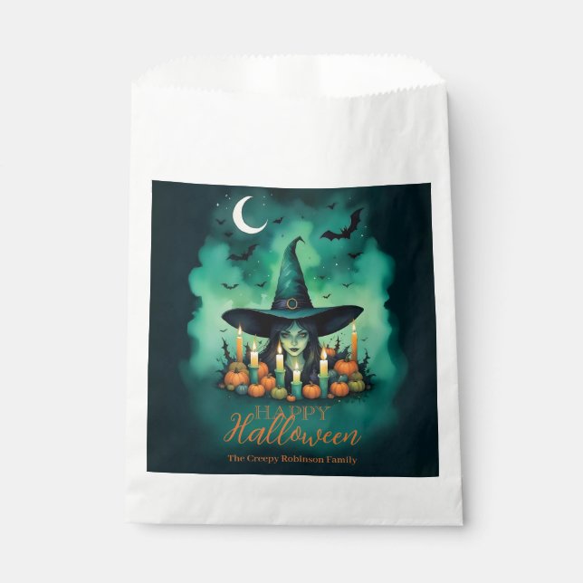 Bolsa De Papel Attractive & Mystical Halloween Witch Conjures (Anverso)