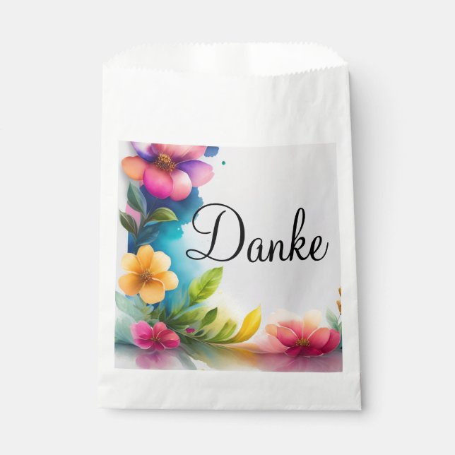 Bolsa De Papel Auqarell Blumen bunt (Anverso)