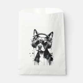 Bolsa De Papel Auriculares Guay Dog Mascotas cortos Tinta blanca 