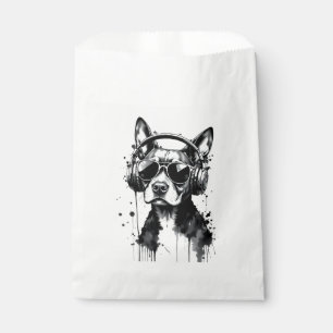 Bolsa De Papel Auriculares Guay Dog Mascotas cortos Tinta blanca
