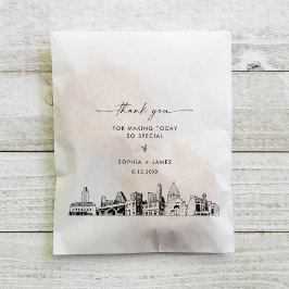 Bolsa De Papel Austin Skyline Boda Gracias Por Favor Bags