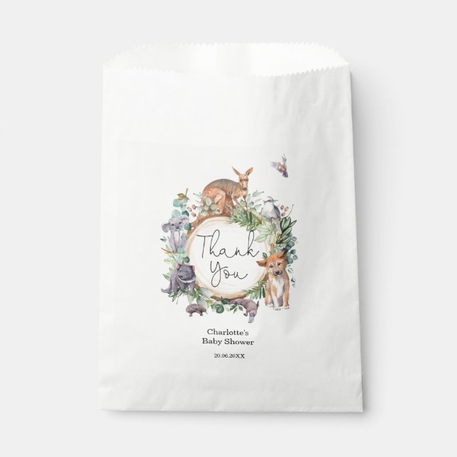 Bolsa De Papel Australia: Animales de vida silvestre rústica Euca (Anverso)