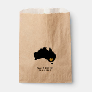 Bolsa De Papel Australia Boda Favor Trate Sacks, Mapa Bolsas de R