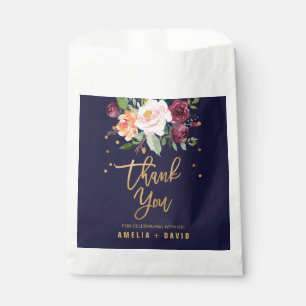 Bolsa De Papel Autumn Floral Gracias Boda