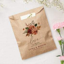 Bolsa De Papel Autumn Floral Kraft Boda