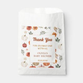 Bolsa De Papel Autumn Pumpkin Boho Fall Baby Shower