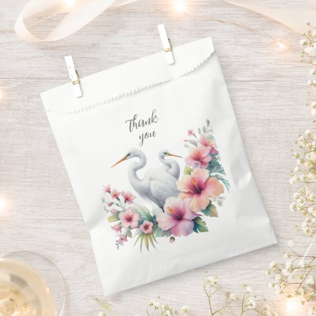 Bolsa De Papel Ave costera de Egret Tropical (Cortado)