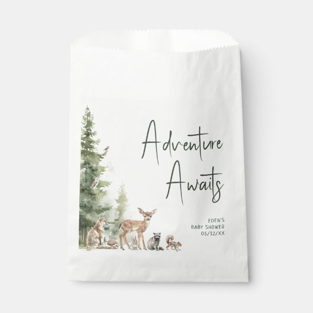 Bolsa De Papel Aventura de animales de bosque de bosques (Anverso)