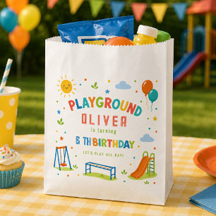Bolsa De Papel Aventura en el Parque de Juegos Cumpleaños 6º Fies