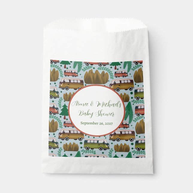 Bolsa De Papel Aventura: La ducha Camper Baby Boy (Anverso)