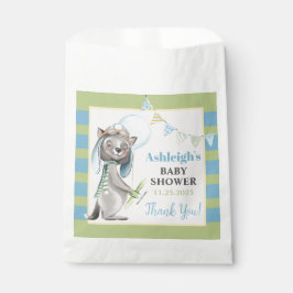 Bolsa De Papel Aviador Wolf, Baby Shower a rayas