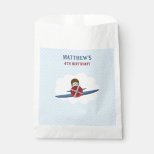 Bolsa De Papel Aviador y su avión