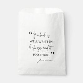 Bolsa De Papel Avid Reader II - Cita de Jane Austen