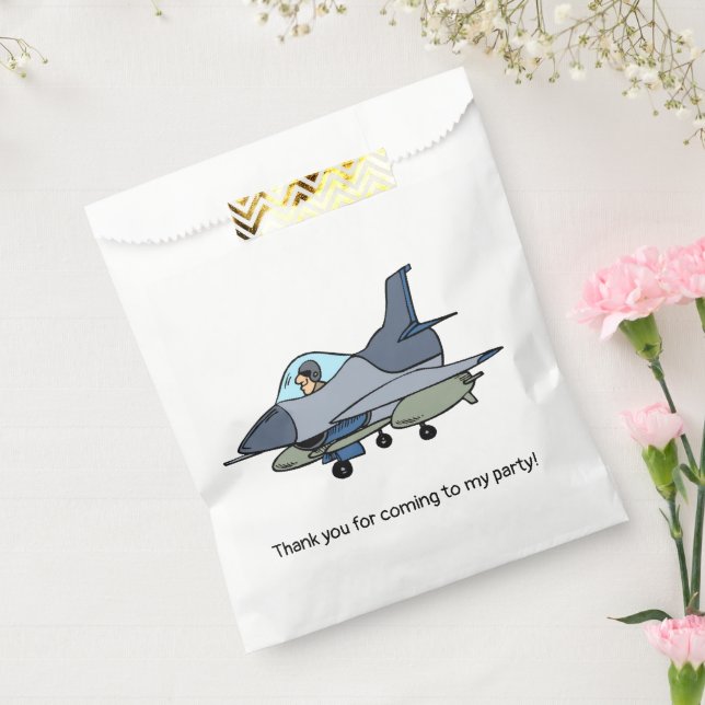 Bolsa De Papel Avión de combate militar (Sellado)