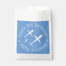 Bolsa De Papel Aviones personalizados divertidos sobre niños azul