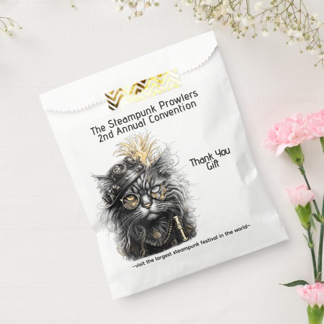 Bolsa De Papel Awesome Steampunk Cat Gifts  (Sellado)