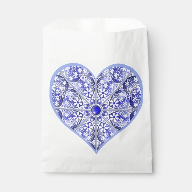 Bolsa De Papel Azul de encaje cerámico de Grecia (Anverso)