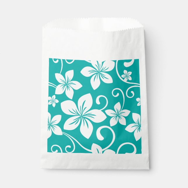 BOLSA DE PAPEL AZUL HAWAI (VERDE CIÉNAGA) (Anverso)