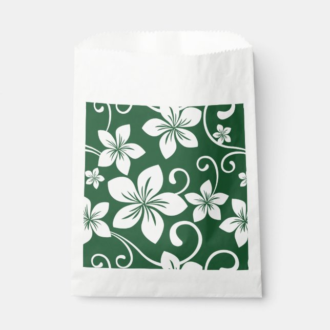 BOLSA DE PAPEL AZUL HAWAII (VERDE FORESTAL) (Anverso)