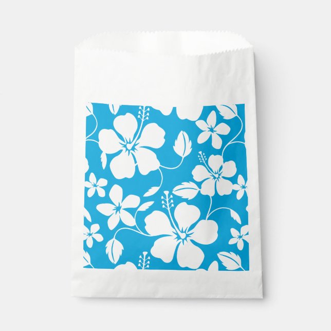 BOLSA DE PAPEL AZUL HULA (HIBISCO) HAWAIIAN (Anverso)