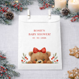 Bolsa De Papel Baby Bear And Rowan Berries Baby Shower