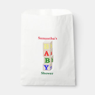 Bolsa De Papel Baby Blocks Baby Shower Favag
