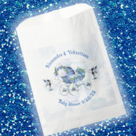 Bolsa De Papel Baby Boy Shower Bash Blueberry