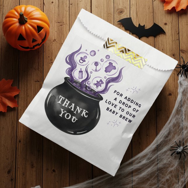 Bolsa De Papel Baby Brew Witch Cauldron Halloween Baby Shower (Baby Brew Witch Cauldron Halloween Baby Shower Favor Bag
)